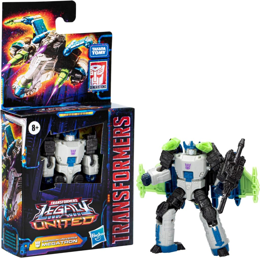 Transformers Legacy United Core Class Energon Universe Megatron, 3.5-inch Converting Action Figure, 8+
