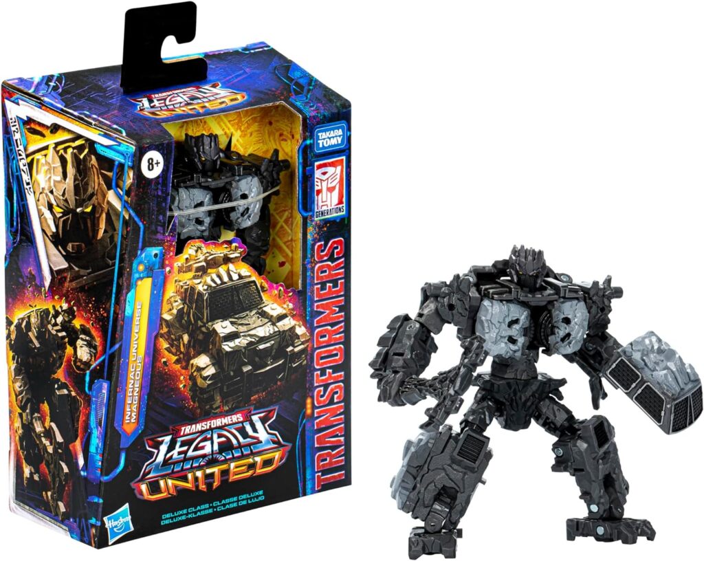 Transformers Legacy United Deluxe Class Infernac Universe Magneous, 5.5-Inch Converting Action Figure, 8+