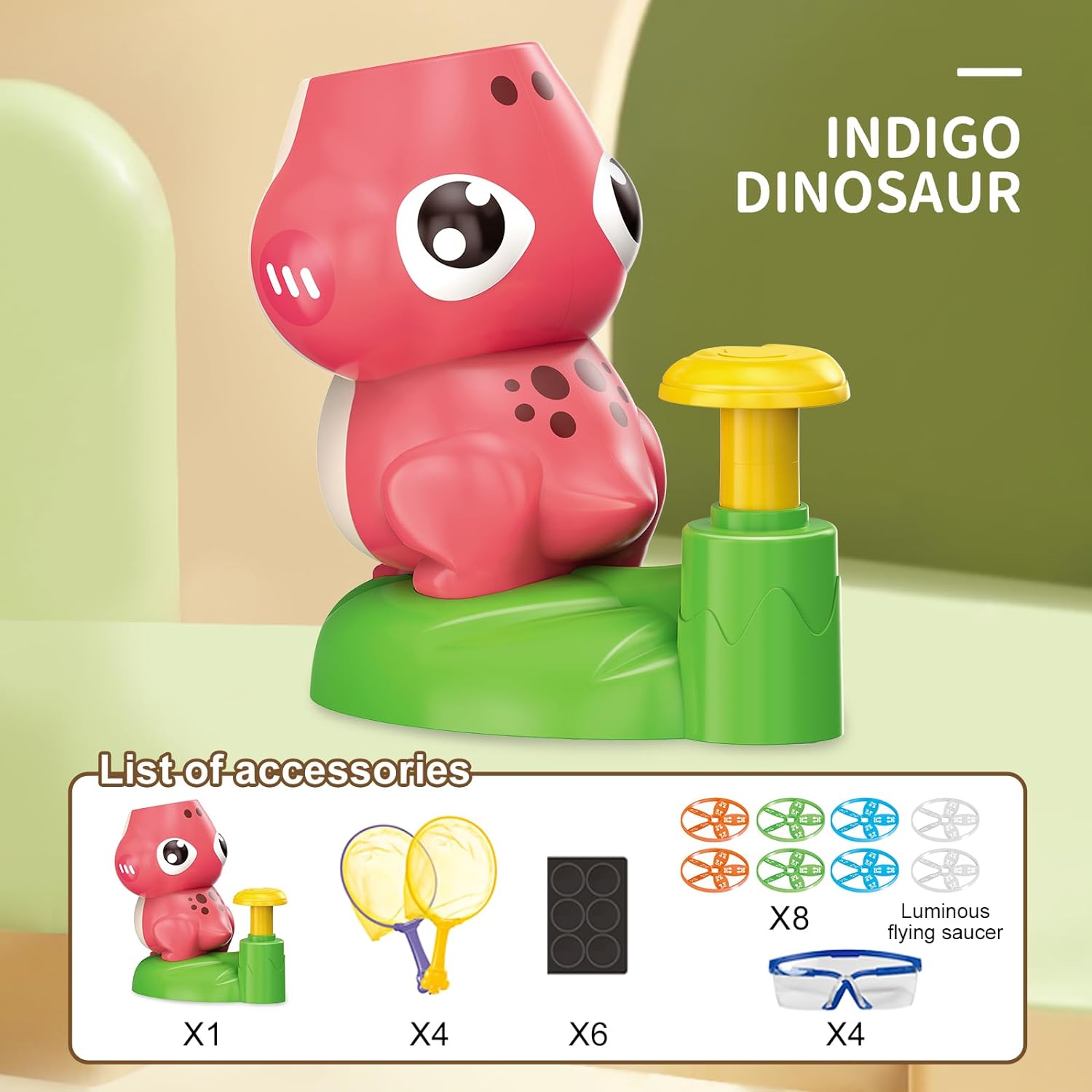 USHINING Flying Disc Launcher Toy, Sports Outdoor Toys Pop-up Flying Saucer for Kids Stem Feet Hand and Eye Coordination Backyard Toys for Boys and Girls Age 3-10 Years Old(Green) USHINING Flying Disc Launcher Toy, Sports Outdoor Toys Pop-up Flying Saucer for Kids Stem Feet Hand and Eye Coordination Backyard Toys for Boys and Girls Age 3-10 Years Old(Green)