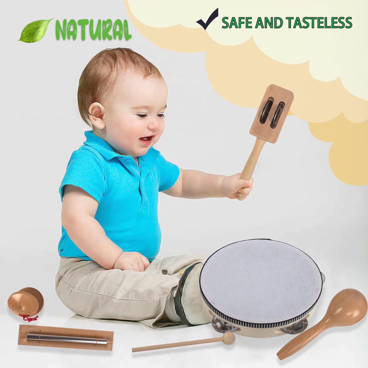 Wooden Musical Instruments Set for Toddlers 1-3, Natural Wood Percussion Instruments Xylophone Gift Set for Girls Boys Kids ,Preschool Educational Musical Toys with Storage Bag (Log Color) Wooden Musical Instruments Set for Toddlers 1-3, Natural Wood Percussion Instruments Xylophone Gift Set for Girls Boys Kids ,Preschool Educational Musical Toys with Storage Bag (Log Color)