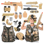 17 PCS Kids Army Costume