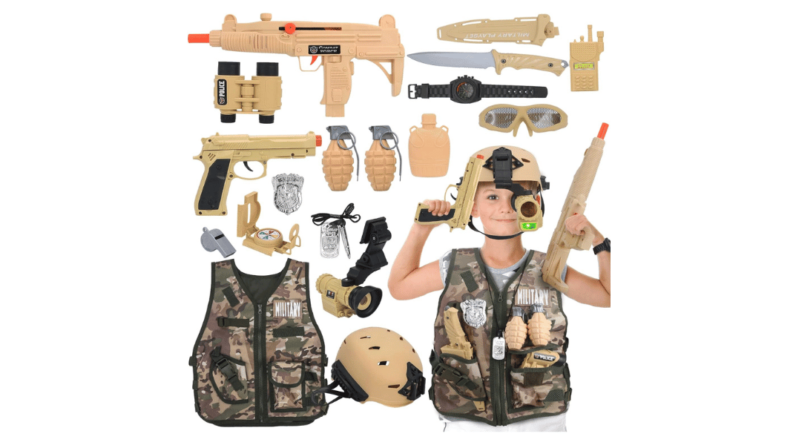 17 PCS Kids Army Costume