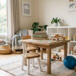 Best Gifts for 5 Year Old Boys displayed in a bright playroom with generic toys, books, blocks, a ball, and a toy truck