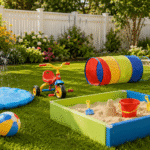 Best Step2 Outdoor Toys article hero image showing generic outdoor toys in a sunny backyard