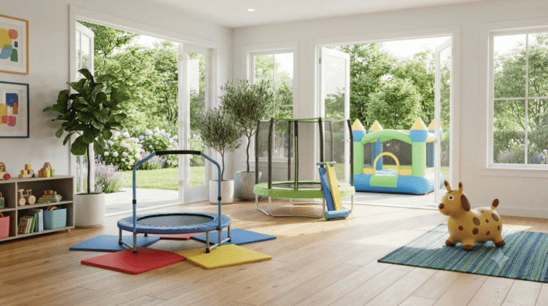 Best jumping toys for toddlers in a bright indoor and outdoor play area