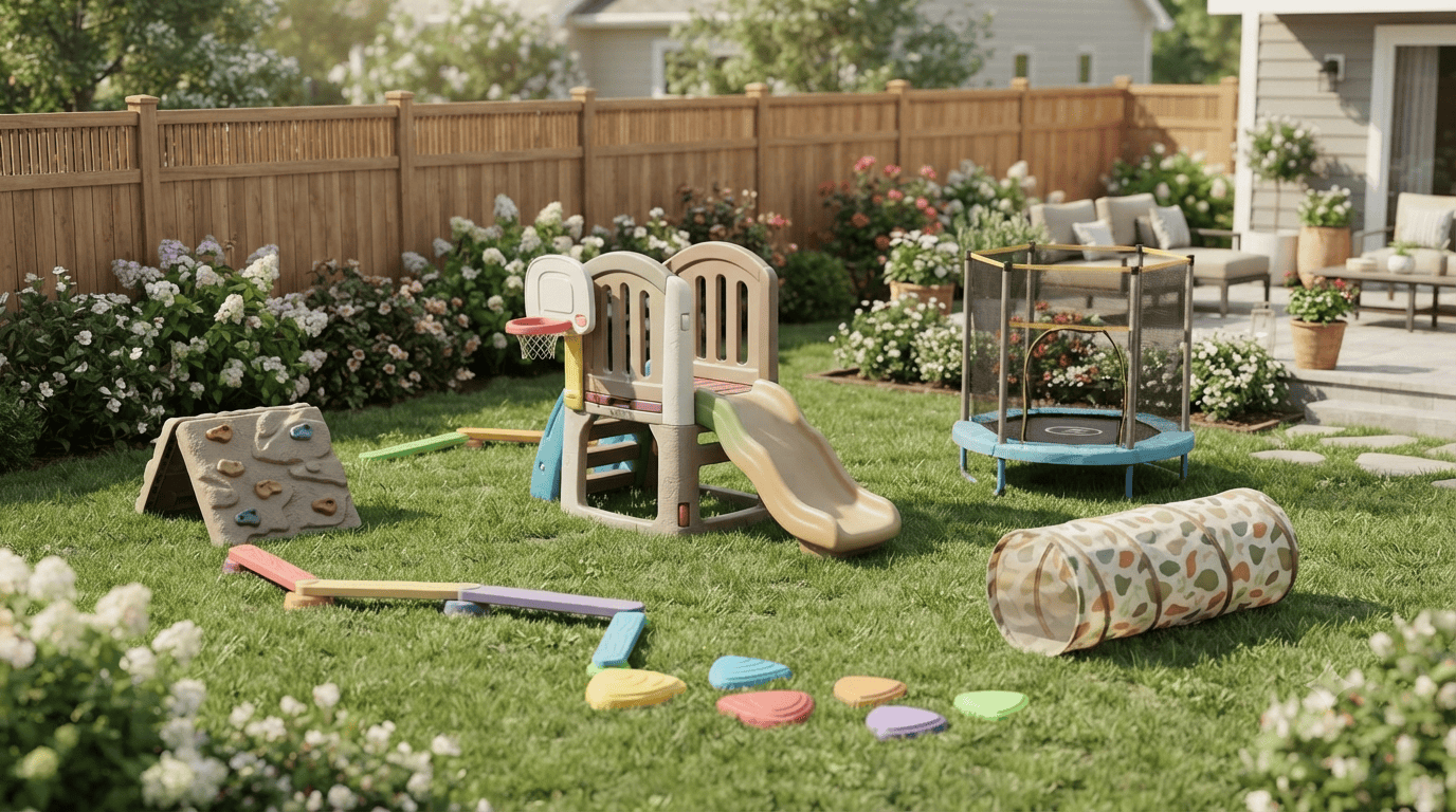 Best outdoor climbing toys for toddlers in a backyard play area