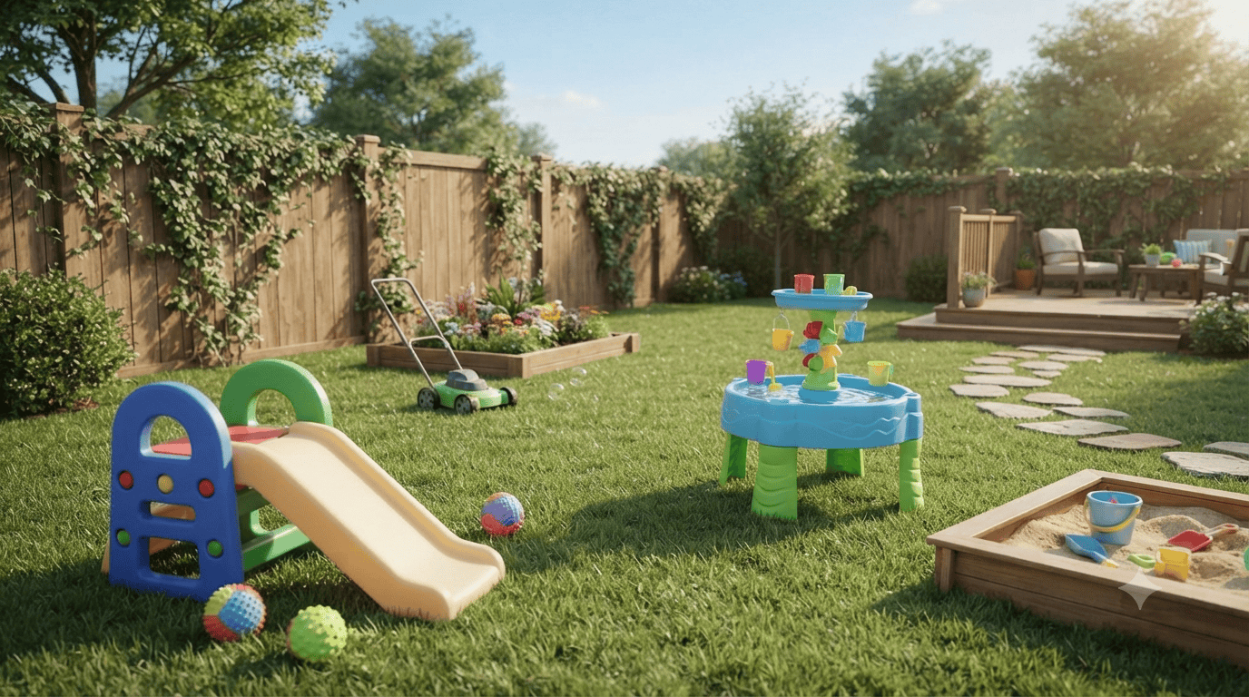Best outdoor toys for toddlers in a backyard play area