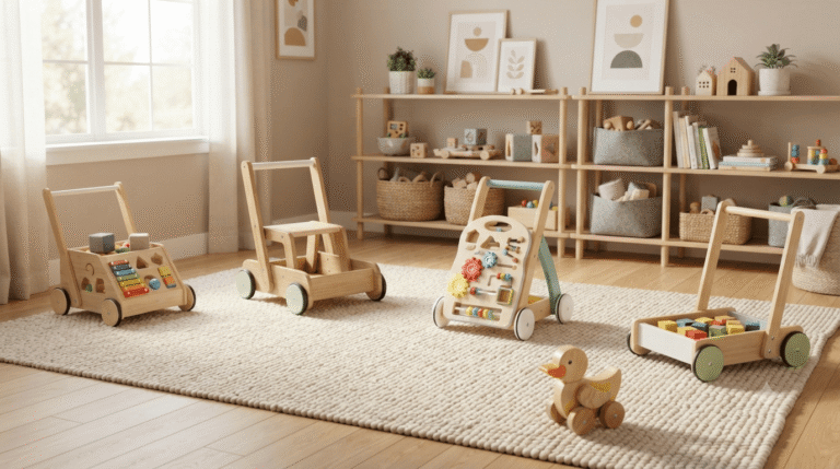 Best push toys for toddlers in a bright indoor playroom