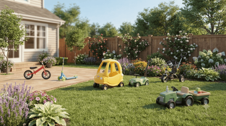 Best ride-on toys for toddlers in a backyard play area