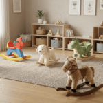Best rocking toys for toddlers in a bright indoor playroom