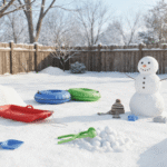 Best snow toys for toddlers in a snowy backyard