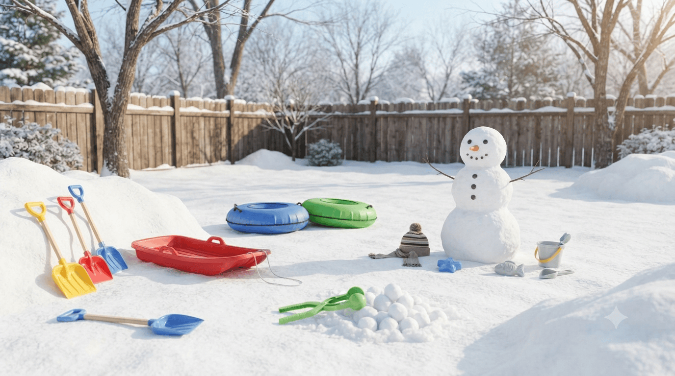 Best snow toys for toddlers in a snowy backyard
