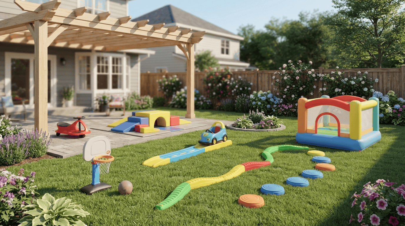 Best toys for active toddlers in a backyard play area