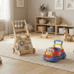 Best walking toys for toddlers in a bright indoor playroom