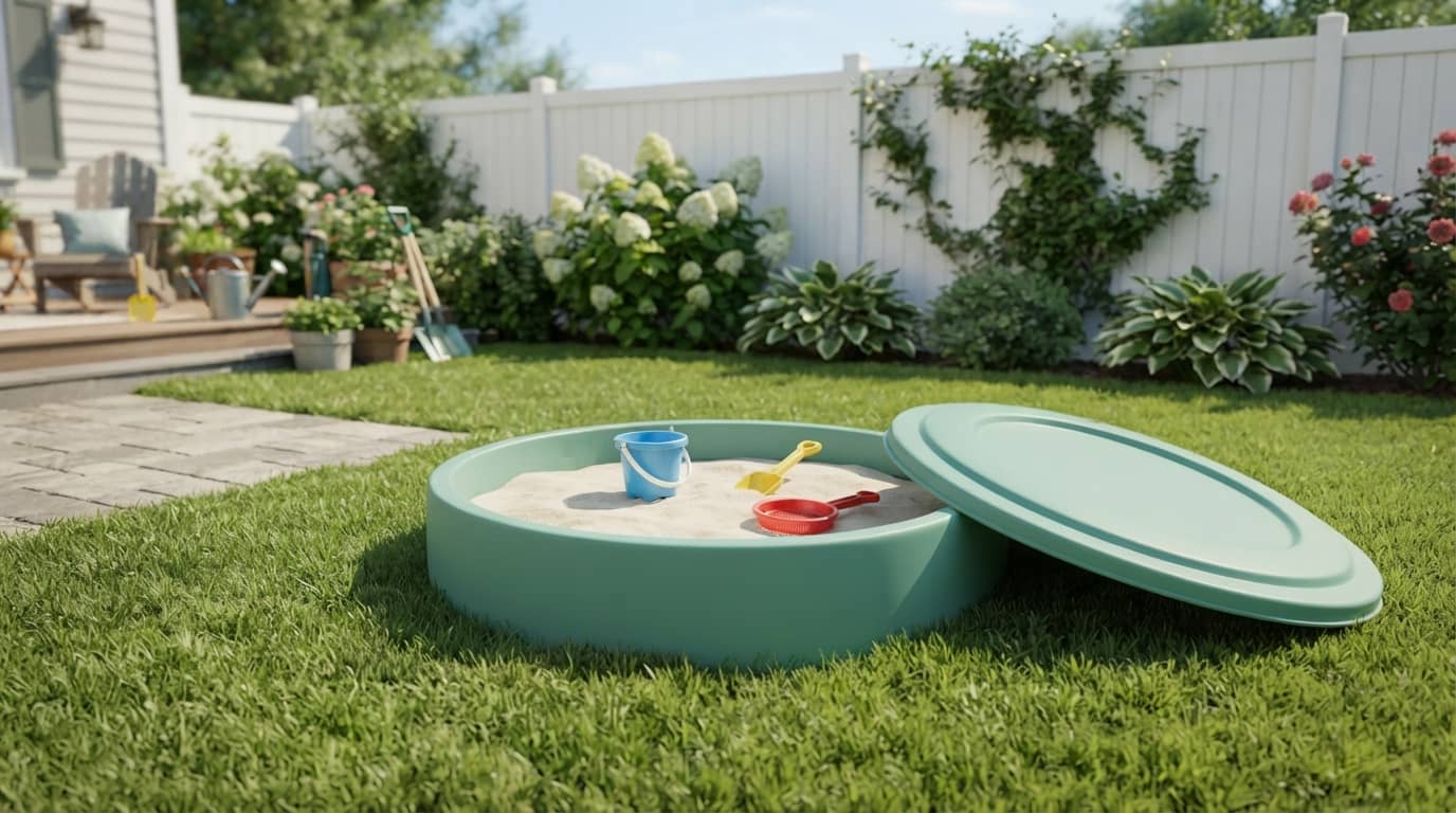 little tikes turtle sandbox review with a generic backyard sandbox